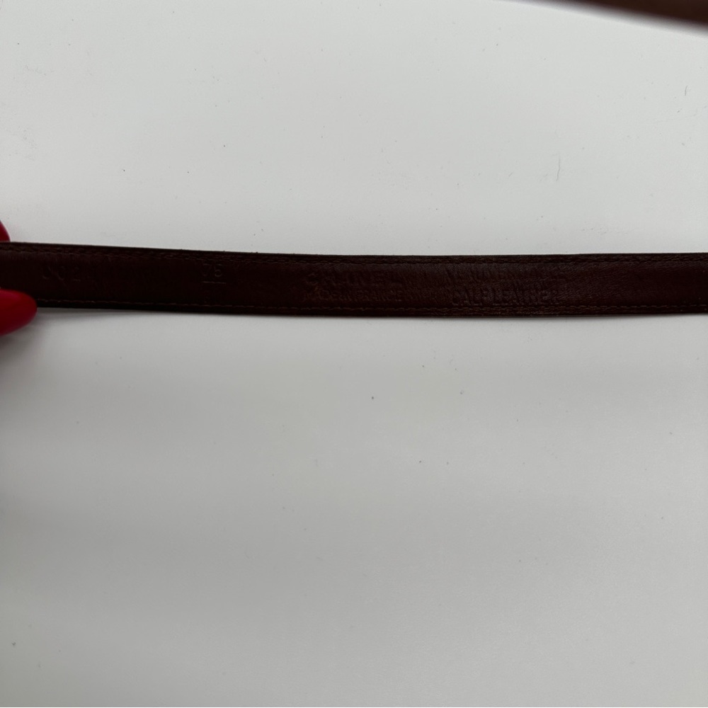 Vintage Brown Chanel Leather Belt 75cm - Picture 2 of 4